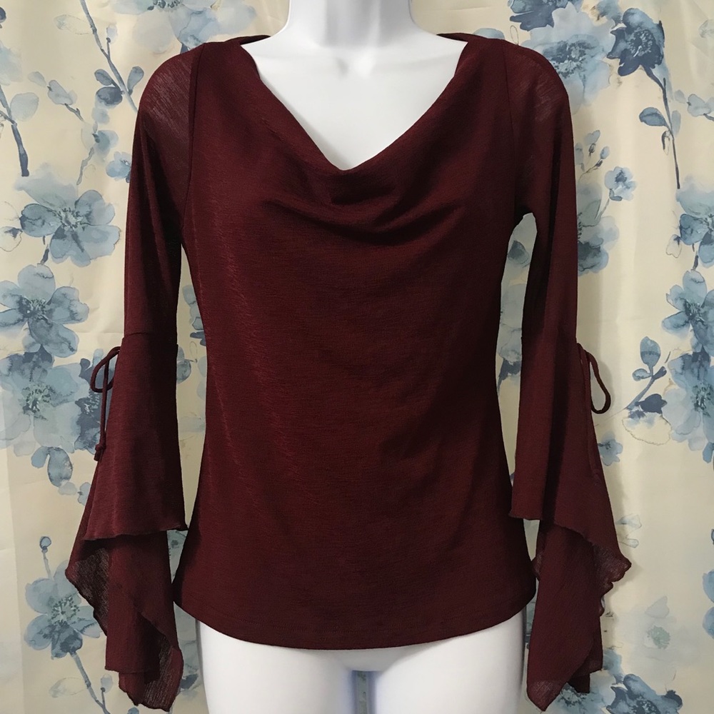 Forever 21 long sleeve cowl neck blouse
